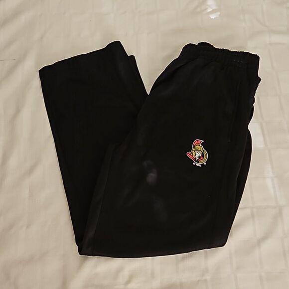 NHL Men's Hockey Ottawa Senators Logo Sweatpants Small Black - Picture 2 of 16